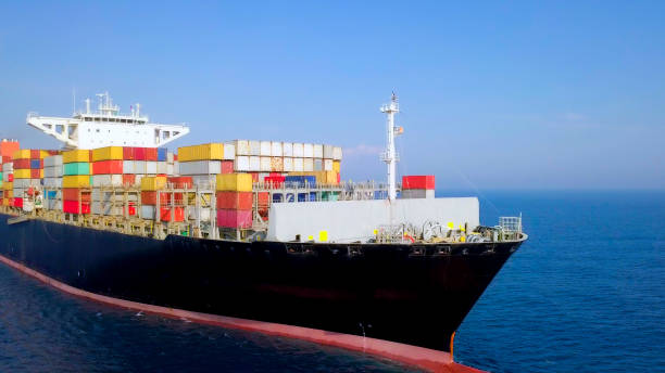 istock Aerial image of a ULCV (Ultra large container vessel 1069137024