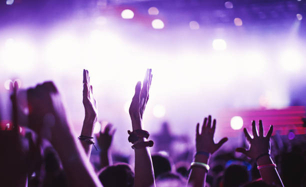 istock Cheering fans at concert. 1069137522