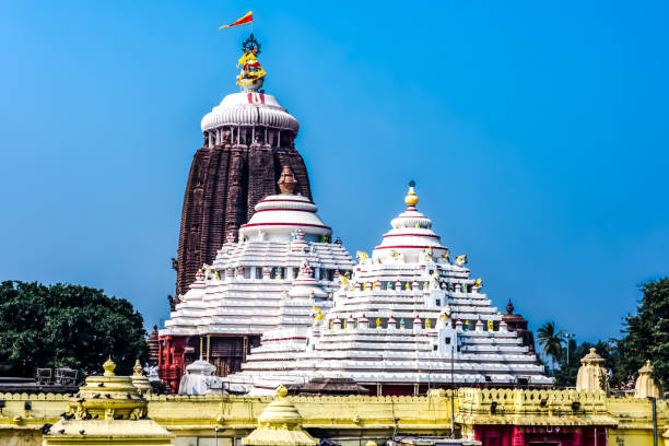 spitze von jagannath tempel, puri, odisha, indien - tempel stock-fotos und bilder