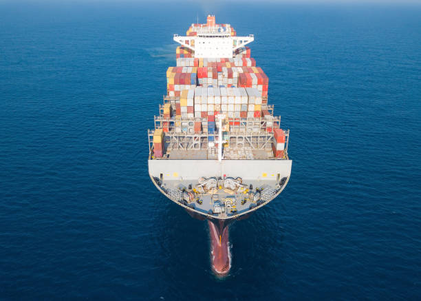 istock Aerial image of a ULCV (Ultra large container vessel 1069137860