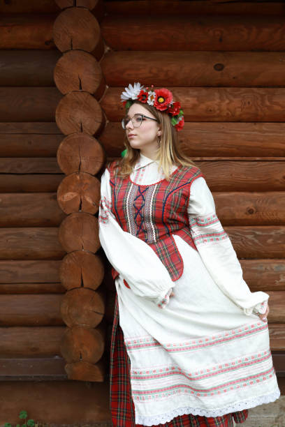 istock Teen in traditional Belarusian clothes 1069141518