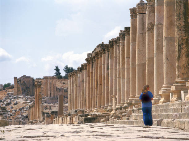 istock Jerash, Jordan with a female tourist 1069143938