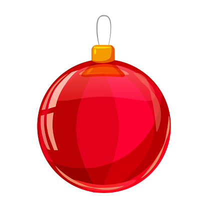 Ilustración de Bolas De Navidad Rojo Aislado Sobre Fondo Blanco En Color  Ilustración De Vector Estilo De Dibujos Animados y más Vectores Libres de  Derechos de Adorno de navidad - iStock