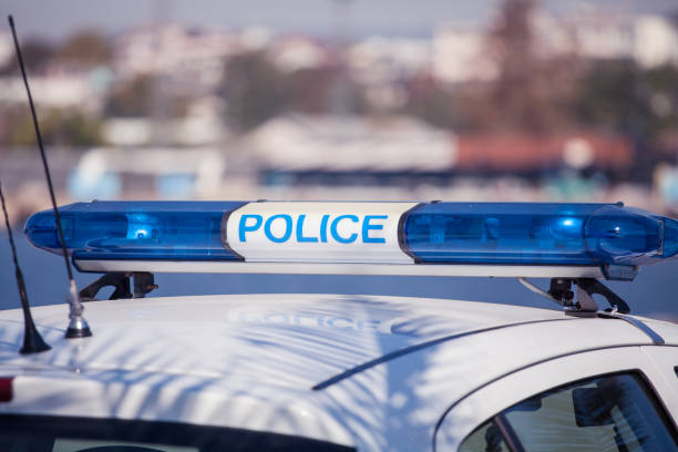 istock police car sign. siren light 1069153952