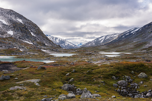 The beautiful nature of Norway with its breathtaking mountain ranges and landscapes.