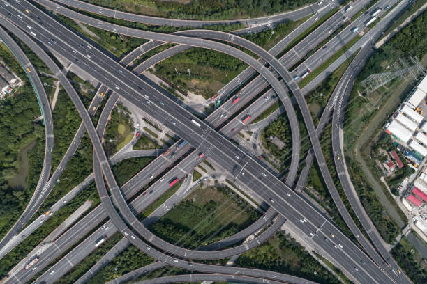 istock Aerial view of highway and overpass 1069156434