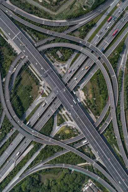 istock Aerial view of highway and overpass 1069156436