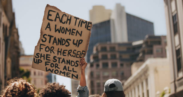 女性パワーのデモンストレーション - 女性の権利 ストックフォトと画像