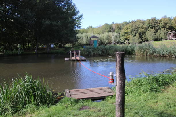 istock A pull ferry over a ditch in park hitland for children to play with 1069166622