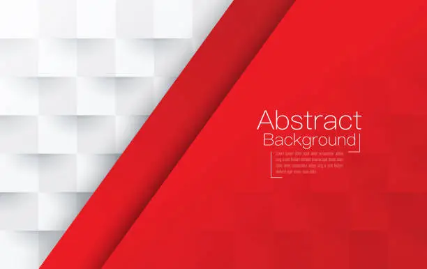 Vector illustration of Red and white abstract background vector.