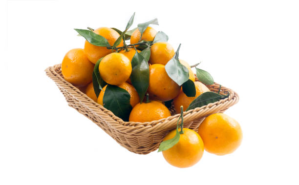 istock Juicy fresh orange isolated on white background 1069171490