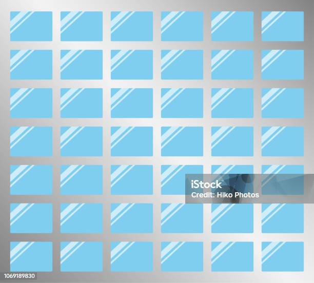 Pattern Background Windows Glass Mirror Stock Illustration - Download ...