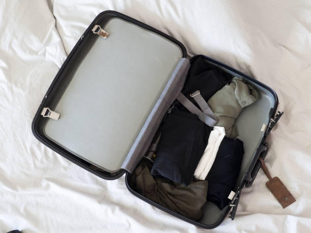 istock luggage suitcase pack  clothes ready to vacation weekend travel 1069192520