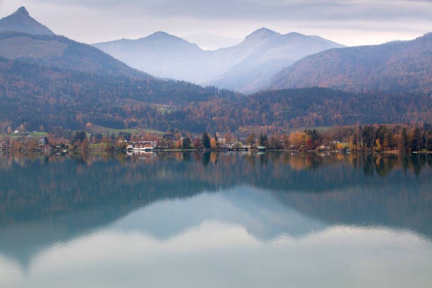 istock Wolfgangsee Lake reflection in the Austrian Alps 1069196364