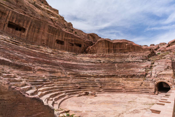 istock Nabatean Theatre seating cavea detail in Petra 1069204464