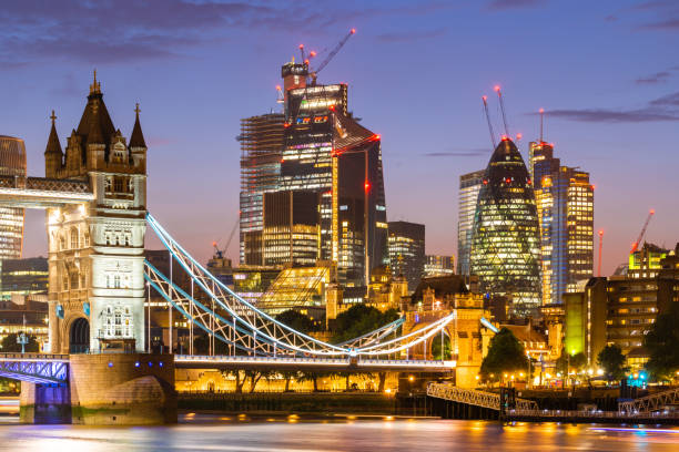 istock London Tower Bridge with Downtown building 1069225668