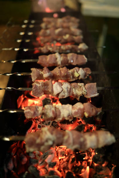 istock Kebab frying on skewers 1069232250