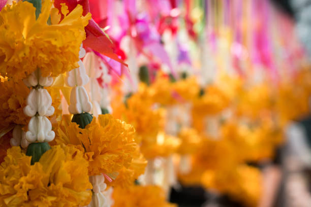 istock Flowers steering for Buddhist worship. 1069234742