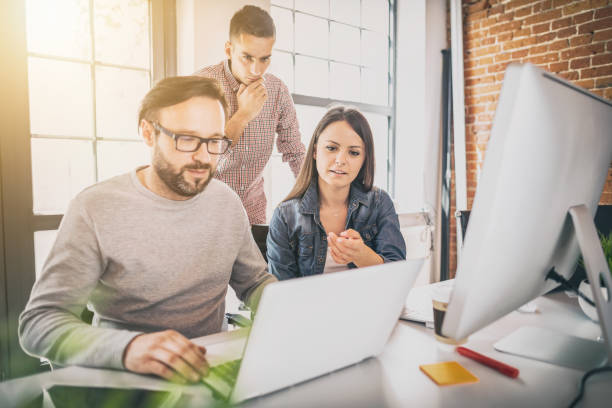istock Young creative business people meeting at office. 1069235904