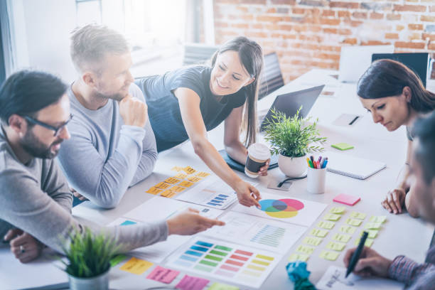 istock Young creative business people meeting at office. 1069237696