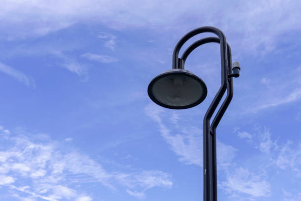 istock Street lamp or light pole with blue sky background 1069246014
