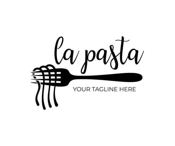 Restaurant and fast food, spaghetti, noodles and pasta with fork, icon design, vector design and illustration Restaurant and fast food, spaghetti, noodles and pasta with fork, icon design, vector design and illustration restaurant logos stock illustrations