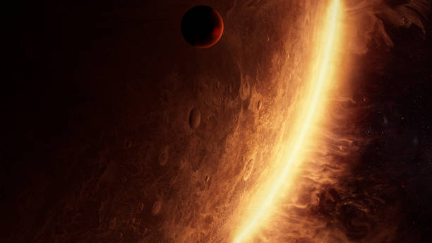 istock 3D Illustration of an alien planet with amazing atmosphere 1069272002
