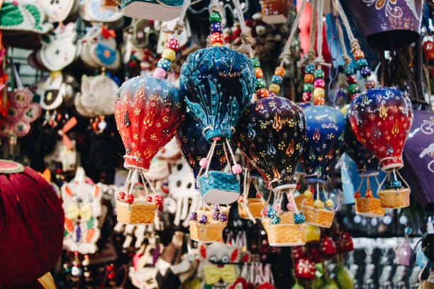 istock Little model colorful hot air balloons 1069296410