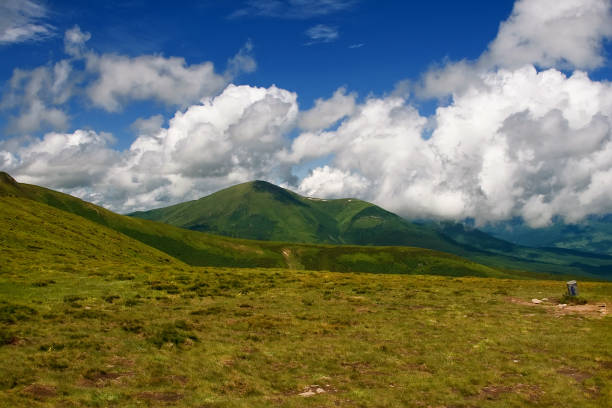 istock Beautiful mountains and blue sky in the Carpathians. Ukraine. 1069296436