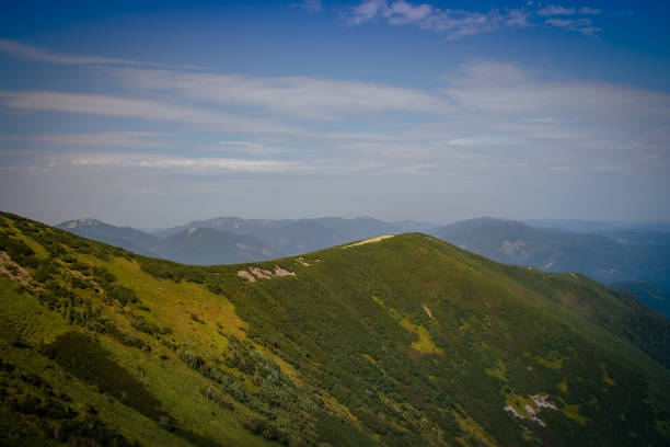 istock Beautiful mountains and blue sky in the Carpathians. Ukraine. 1069301436