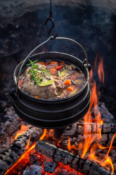 istock Delicious and fresh hunter's stew with meat and carrots 1069303248