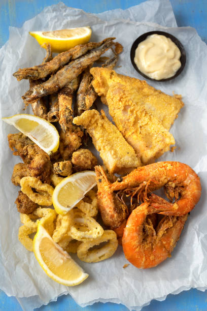 istock rustic italian fried seafood fritto misto 1069306102