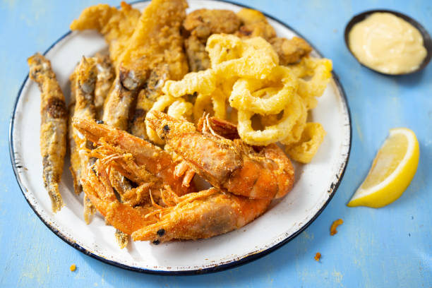 istock rustic italian fried seafood fritto misto 1069306126