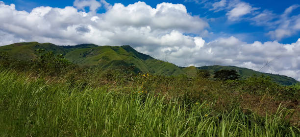 chmura i błękitne niebo nad parkiem narodowym virunga - virunga national park zdjęcia i obrazy z banku zdjęć