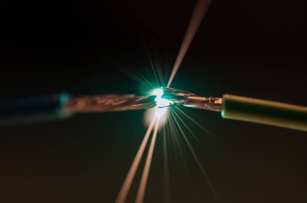 istock power of electricity - flashover, close-up 1069312854