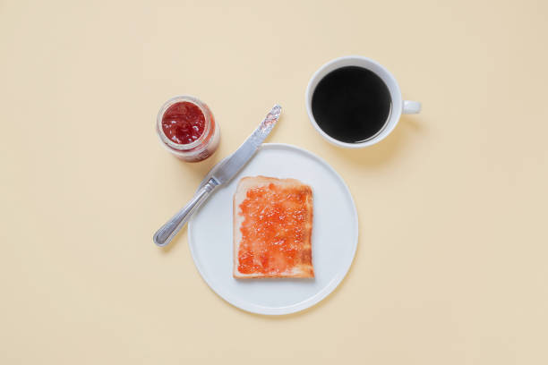 istock top view of toast with coffee and jam jelly 1069312894
