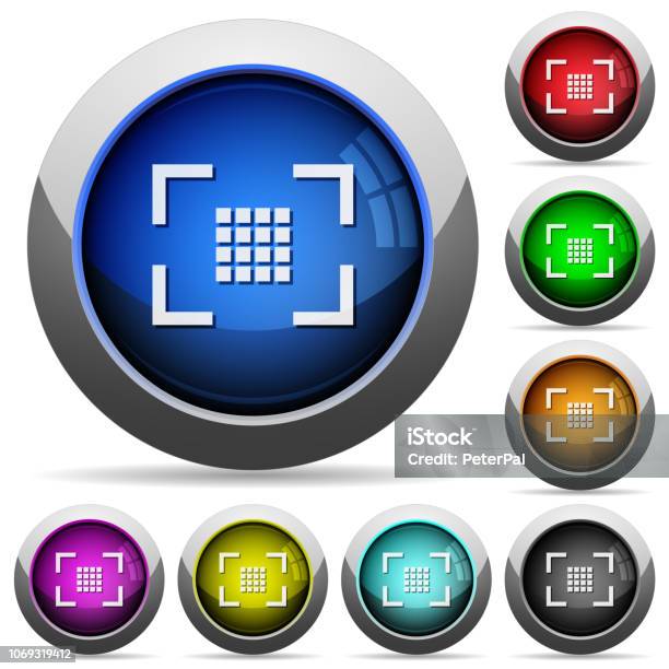 Round Camera Sensor Camera Sensor Settings Round Glossy Buttons Stock Illustration ...