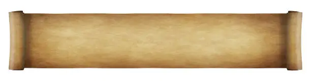 Photo of Aged paper scroll - long