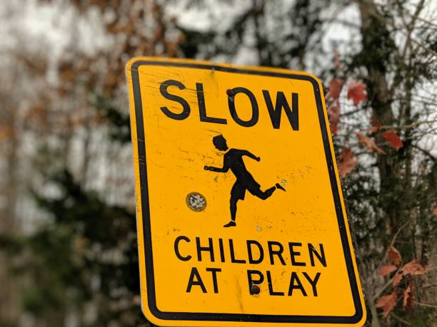 Slow children at play road sign