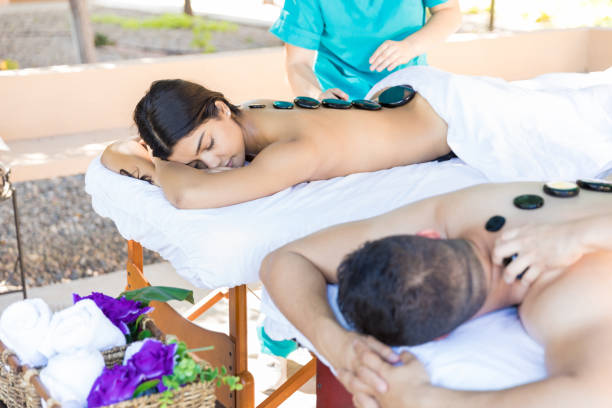 istock Healing Therapy For Couple At Spa 1069340240