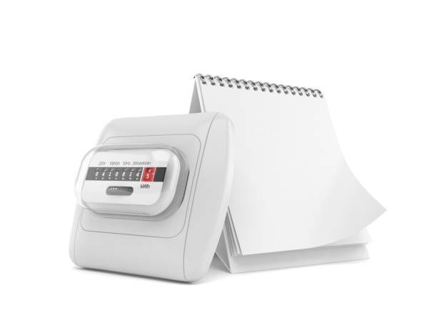 istock Electricity measure with blank calendar 1069341642