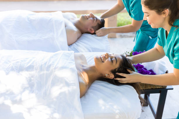 istock Therapeutic Massages For Honeymoon Couple 1069344984