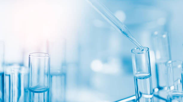 istock Dropping chemical liquid to test tube, laboratory research and development concept. scientist sample chemistry or medicine test 1069359434