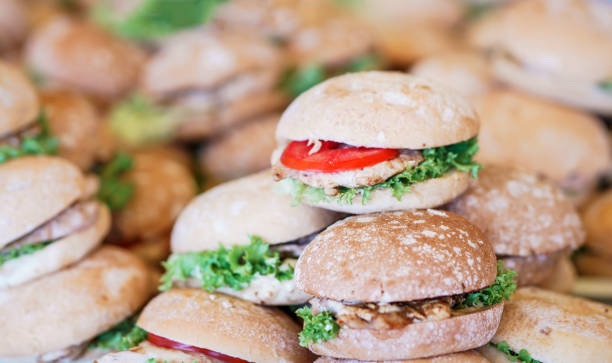 istock Fresh breakfast sandwiches.Picnic summer food 1069371064