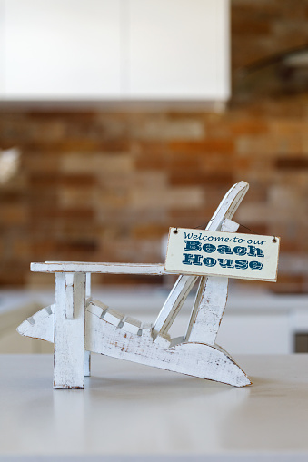 Miniature Beach Sign And Deck Chair as home decor