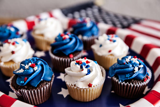 istock Cupcakes For Fourth Of July Party 1069405350