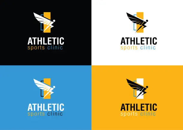 Vector illustration of Modern Athletic Sports Clinic Branding Logo