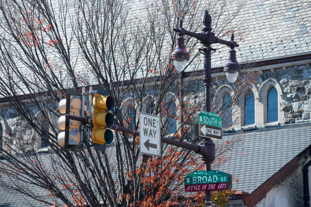 Traffic signs in downtown Philadelphia