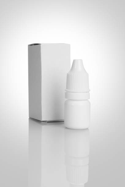 Eye Drop Bottle Mockup isolated on White Background