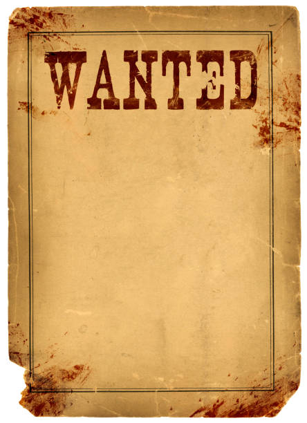 istock Old American Western Wanted Poster 1069427182